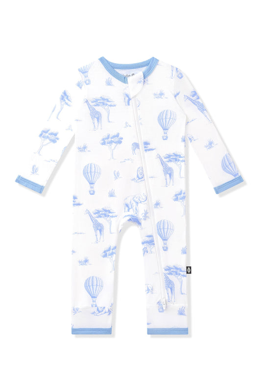 Zippered Romper in Toile Safari