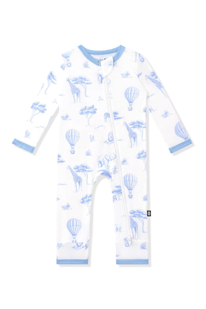 Zippered Romper in Toile Safari