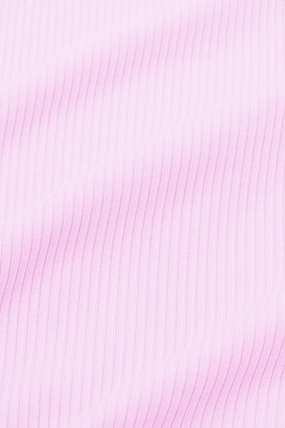 Ribbed Zipper Footie in Thistle