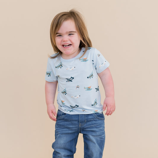 Toddler Basic Tee in Take Off